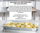 Disposable Full Size Shallow Steam Table Pans - Case of 50  #7700