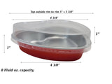 8 oz. Colored Heart Shaped Dessert or tart pan with Plastic Lid - Case of 1000 - #A255P