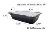 1½ lb. Colored Foil Carryout Pan with Board Lid - Case of 1000 - #7650L