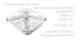 9" Square Foil Cake Pan with Plastic Dome Lid - Case of 500  #1100P