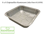 Durable Packaging 9" Square Disposable Cake Pan- Case of 500 - #1100