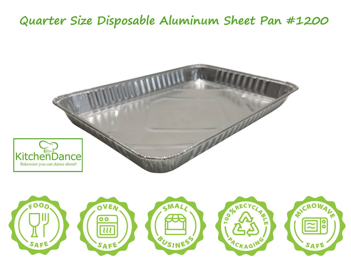 Quarter Sheet Cake Pan with Plastic Dome Lid - Case of 100 - #1200P