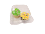 5" Square Plastic Hinged Deli Container - Case of 500 #CPC-555