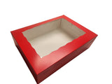 14 x 10 x 4 Colored Lock Tab Window Bakery Boxes - Case of 100 - #14104W