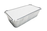 2 lb. Disposable Aluminum Loaf Pan with Crimp-on Board Lid  Case of 500 - #212L