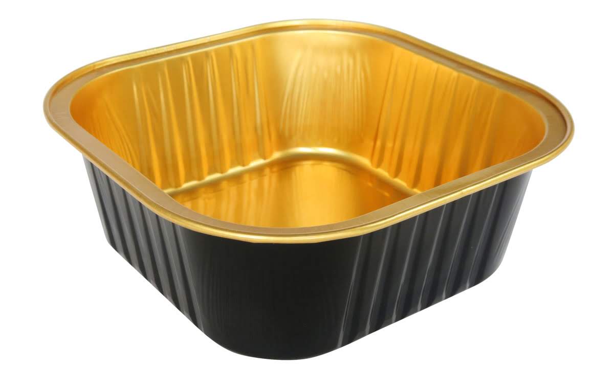 11 oz  Square Colored Aluminum Dessert Pans - Case of 1000  #A24NL