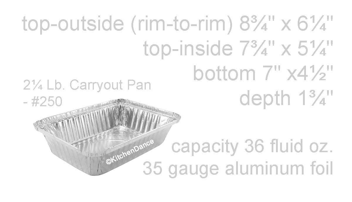 2¼ lb. Oblong Carryout Pan with Board Lid - Case of 500  #250L