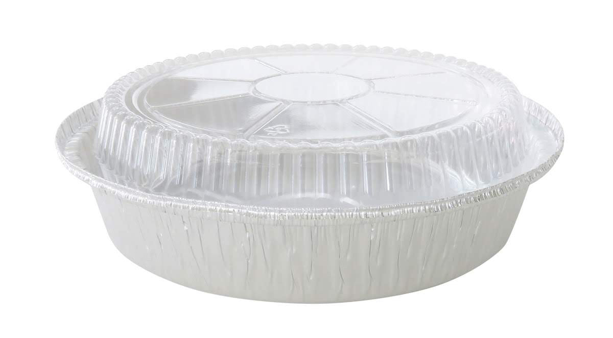 8" Round Carryout Pan with Plastic Dome Lid   Case of 500 #280P