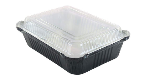 3.75 lb. Colored Carryout Foil Pan with Plastic Lid - Case of 500 - #3227P