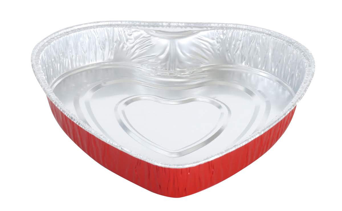 Disposable Heart Shaped Aluminum Foil Baking Pan - Case of 100 - #339