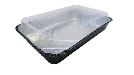 4 ½ lb. Colored Disposable Food Pan w/ Plastic Lid - Case of 200  #52180P