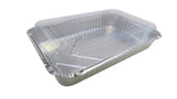 4 ½ lb. Colored Disposable Food Pan w/ Plastic Lid - Case of 200  #52180P