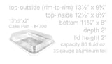 13"x 9"x 2" All Purpose Disposable Cake Pan w/  Dome Lid  - Case of 250  #4700P