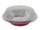 5" Disposable 8 oz.  Foil Tart or Pie Pan w/ Snap on Lids  Case of 1000 - #501P