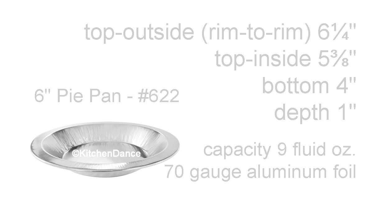 6" Heavyweight Individual Size Foil Pie Pan -Case of 1000  #622