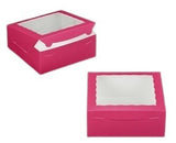 10 x 10 x 4 Colored Lock Tab Window Bakery Boxes - Case of 100 - #10104W