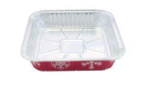 8" Square Holiday Cake Pan with Plastic Lid - Case of 100  #9101X