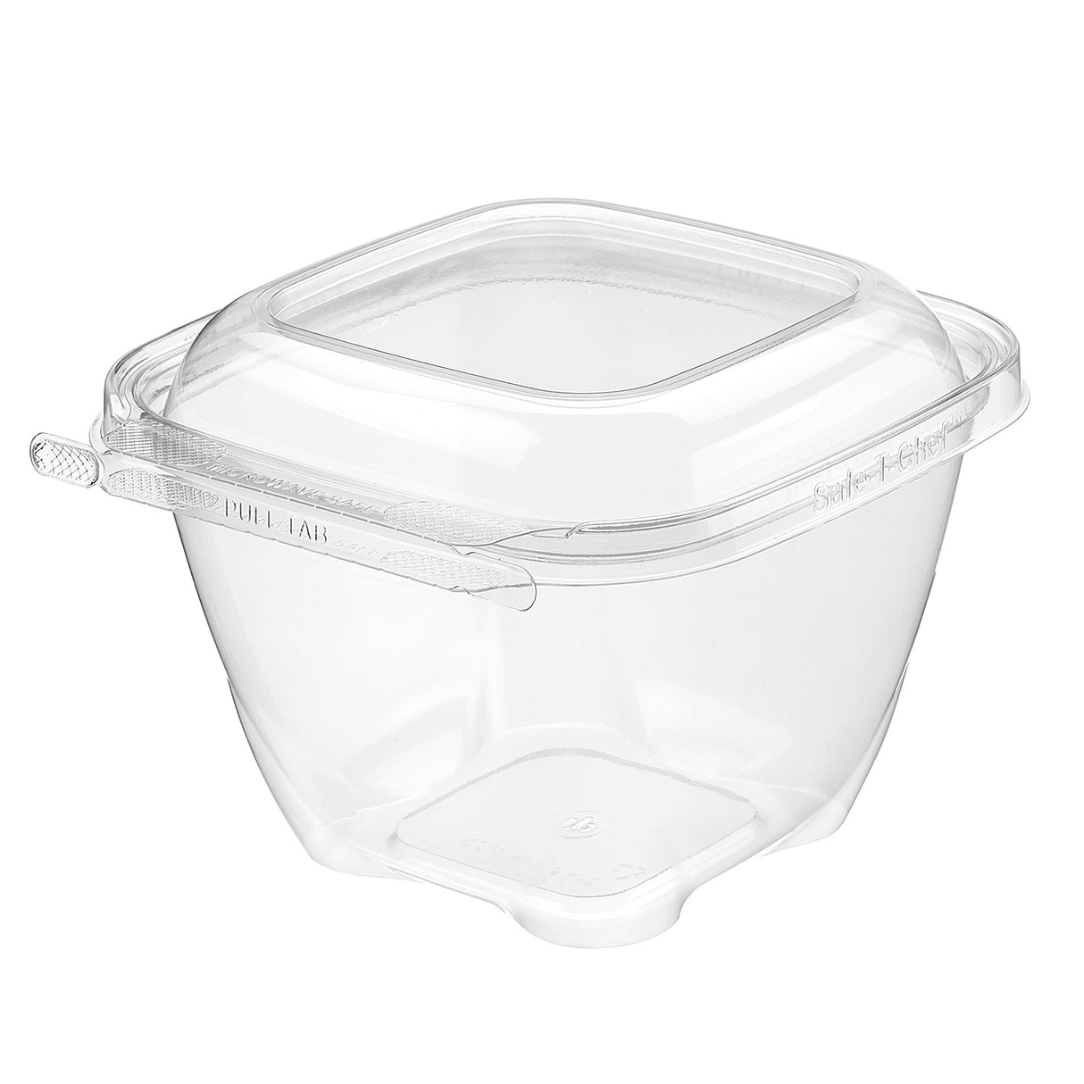 Safe-T-Chef 5 x 5 Tamper evident & tamper resistant microwaveable clamshell, 32 oz. - Case of 224