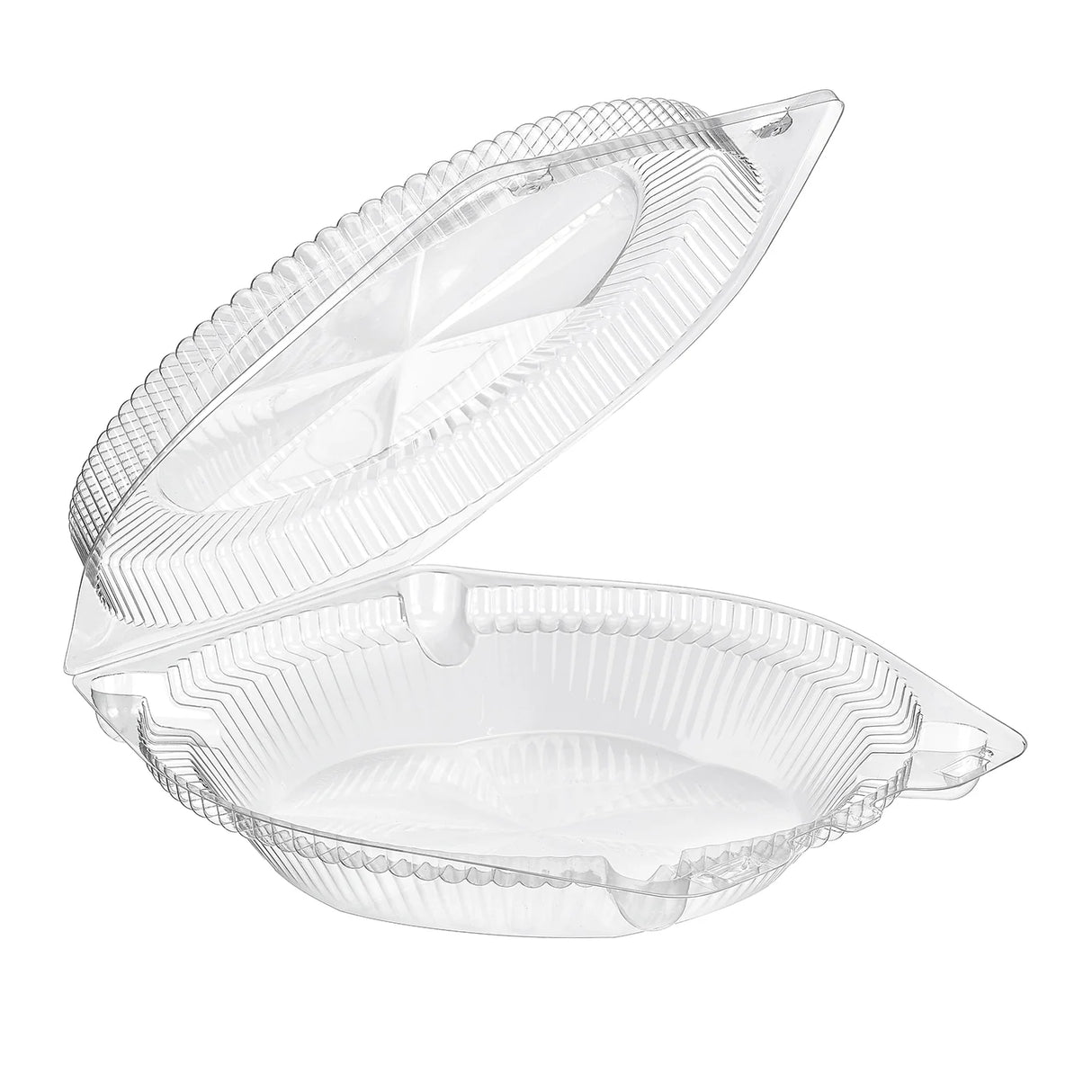 10" Low Dome Clamshell Pie Container - Case of 200 - #CPC110