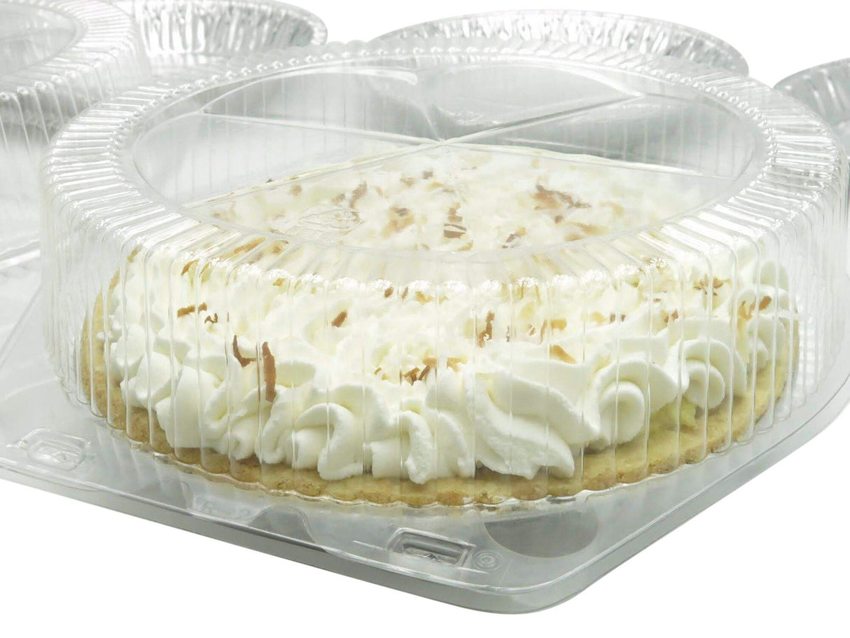 9" Plastic High Dome Clamshell Pie Container - Case of 200  #CPC119