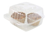 5" Square Plastic Hinged Deli Container - Case of 500 #CPC-555