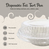 5" Disposable 8 oz.  Foil Tart or Pie Pan w/ Snap on Lids  Case of 1000 - #501P