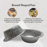 5¾" Disposable Aluminum Pot Pie Pan - Extra Deep - Case of 1000 -  #2400