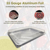 Disposable Aluminum Half Sheet Cake Pan with Plastic Lid  Case of 100 - #7300P