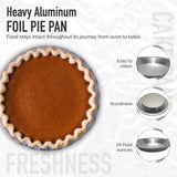 KitchenDance 9" Smoothwall Foil Pie Pan - Case of 500  #922