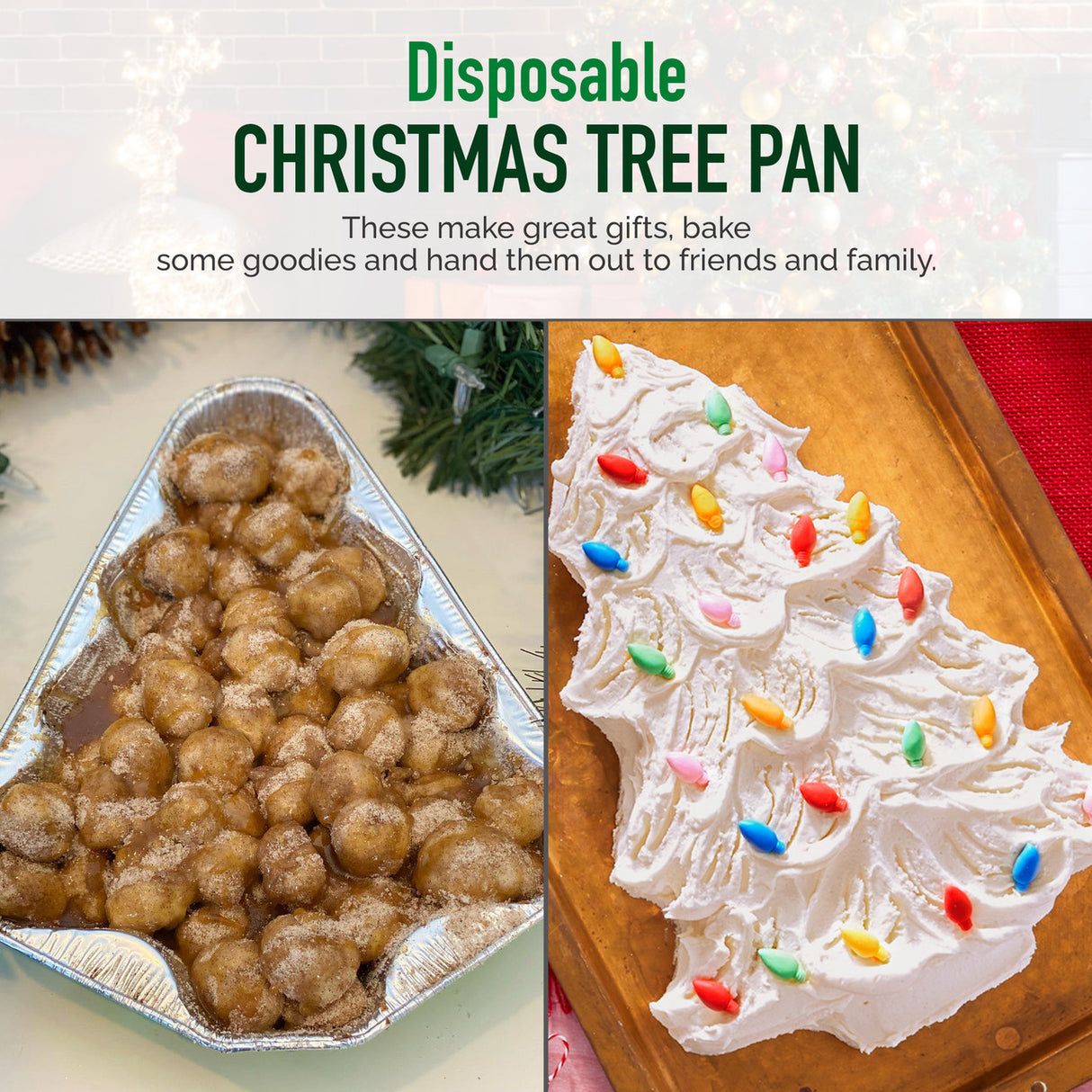 Disposable Christmas Tree Shaped Foil Baking Pan  NO lid- Case of 100 - #9501X