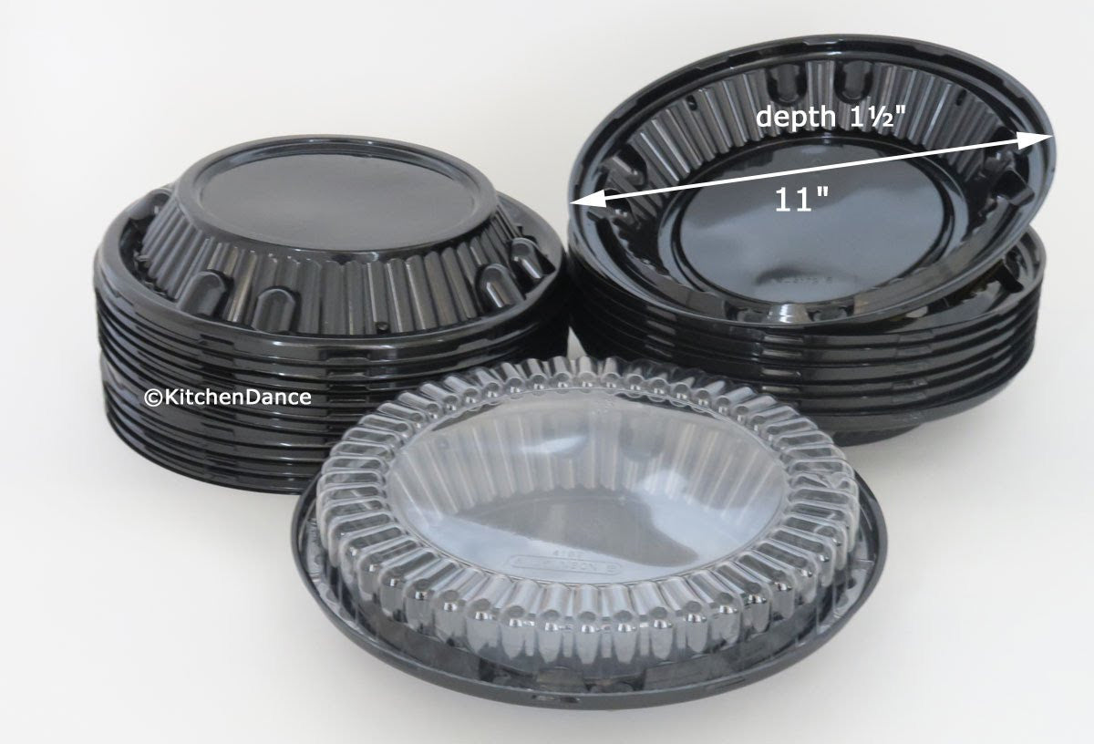 10" Plastic Pie Container - Low Dome Lid - Case of 160 - #WJ44