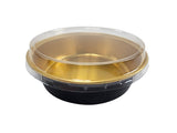 8 oz. Smoothwall Colored Disposable Foil Pan with Snap-on Plastic Lid - Case of 1000 - #A42P