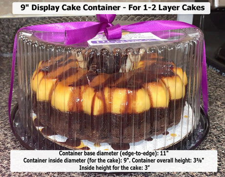 9" Cake Container for 1-2 layers - Case of 80 - #WG25