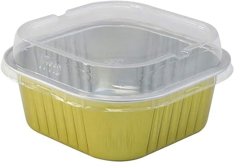 11 oz. Square Foil Cup with Snap-on Plastic Lids - Case of 1000 - #A24P