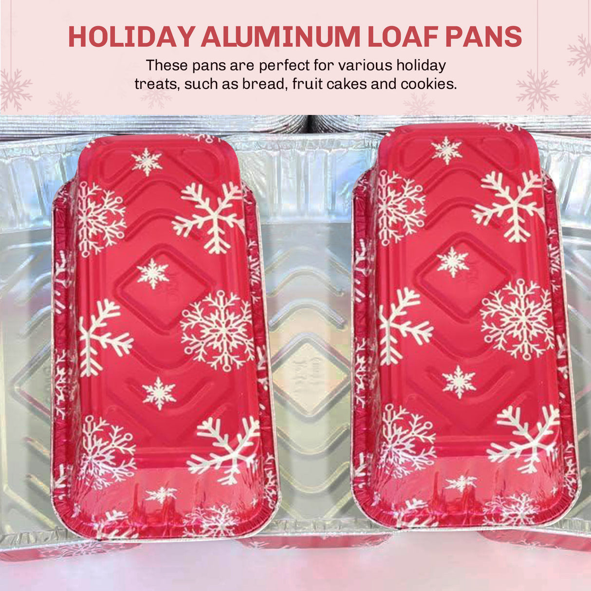 2 lb. Holiday Foil Loaf Pan with Plastic Lid - Case of 100 - #9401P