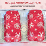 2 lb. Holiday Foil Loaf Pan with Plastic Lid - Case of 100 - #9401P